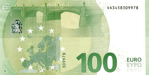 P24VA European Union - 100 Euros (2019-Draghi)